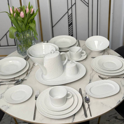 Столовый/чайный сервиз на 6 персон от Bernardaud Коллекция Ecume 