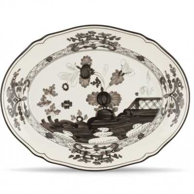Овальное блюдо от Ginori коллекция Oriente Italiano цвет Albus