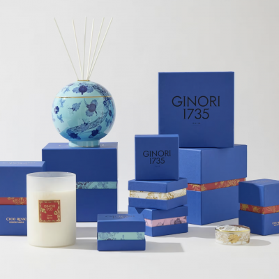 Ваза подставка для диффузора 1.84л от Ginori коллекция Oriente Italiano цвет Aurum