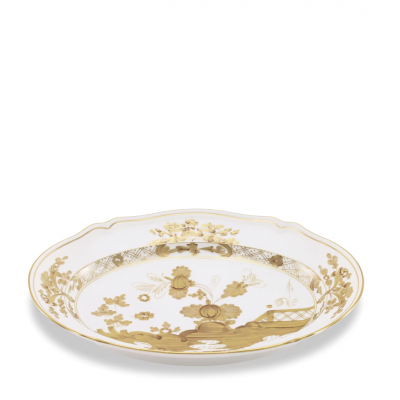 Овальное блюдце от Ginori коллекция Oriente Italiano цвет Aurum