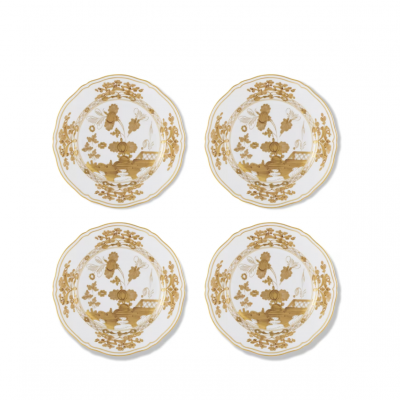 4 десертные тарелки от Ginori коллекция Oriente Italiano цвет Aurum