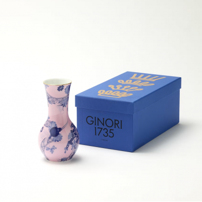 Ваза в форме тюльпана от Ginori коллекция Oriente Italiano цвет Azalea