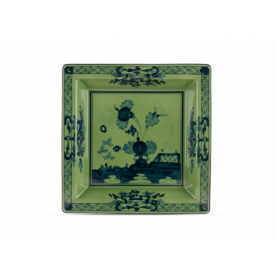 Большой квадратный поднос от Ginori коллекция Oriente Italiano цвет Malachite