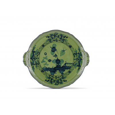 Тарелка для торта от Ginori коллекция Oriente Italiano цвет Malachite