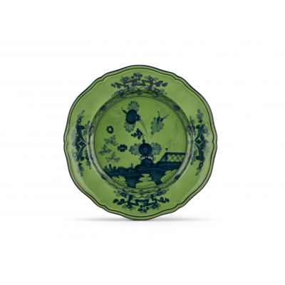 Плоская тарелка от Ginori коллекция Oriente Italiano цвет Malachite