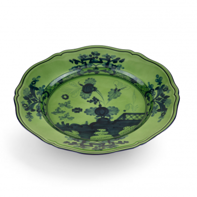 Плоская тарелка от Ginori коллекция Oriente Italiano цвет Malachite