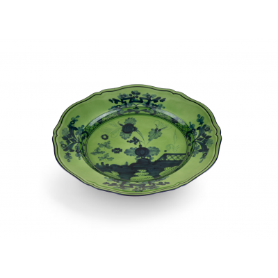Плоская тарелка от Ginori коллекция Oriente Italiano цвет Malachite