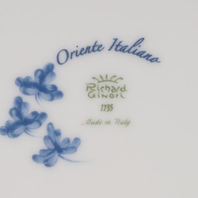 Большая ваза-потиш от Ginori коллекция Oriente Italiano цвет Malachite