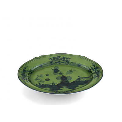 Овальное блюдо от Ginori коллекция Oriente Italiano цвет Malachite