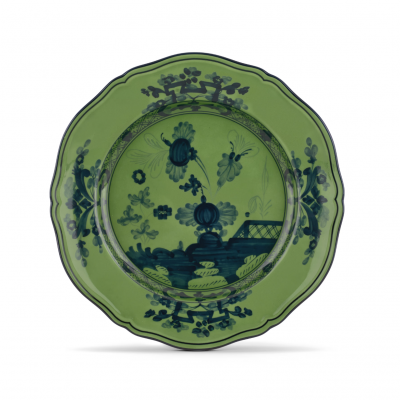 Круглое блюдо от Ginori коллекция Oriente Italiano цвет Malachite