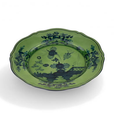 Круглое блюдо от Ginori коллекция Oriente Italiano цвет Malachite