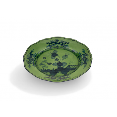 Круглое блюдо от Ginori коллекция Oriente Italiano цвет Malachite