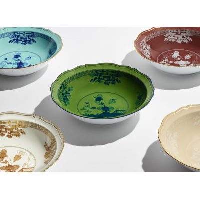 Сервировочная миска от Ginori коллекция Oriente Italiano цвет Malachite