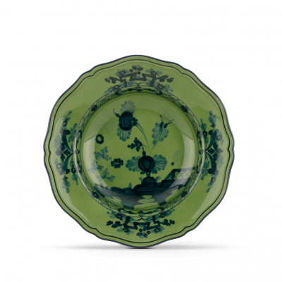 Суповая тарелка от Ginori коллекция Oriente Italiano цвет Malachite
