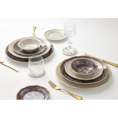 Суповая тарелка от Ginori коллекция Oriente Italiano цвет Meringa