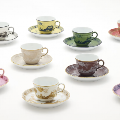 Блюдце для эспрессо от Ginori коллекция Oriente Italiano цвет Meringa