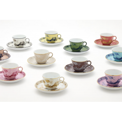 Блюдце для эспрессо от Ginori коллекция Oriente Italiano цвет Meringa