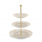Трехъярусная подставка для сервировки от Ginori коллекция Oriente Italiano цвет Meringa