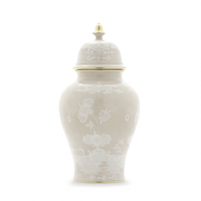 Большая ваза-потиш от Ginori коллекция Oriente Italiano цвет Meringa