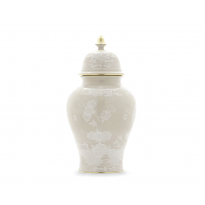 Большая ваза-потиш от Ginori коллекция Oriente Italiano цвет Meringa