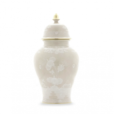 Большая ваза-потиш от Ginori коллекция Oriente Italiano цвет Meringa