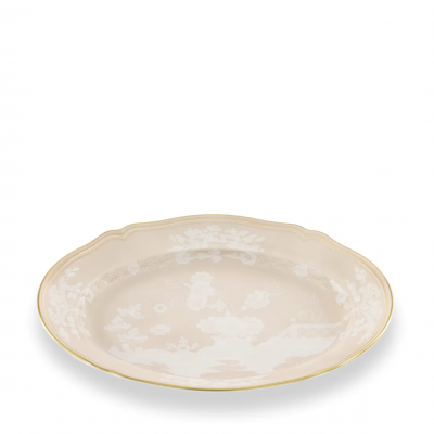 Овальное блюдце от Ginori коллекция Oriente Italiano цвет Meringa