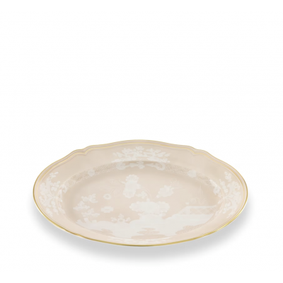Овальное блюдце от Ginori коллекция Oriente Italiano цвет Meringa