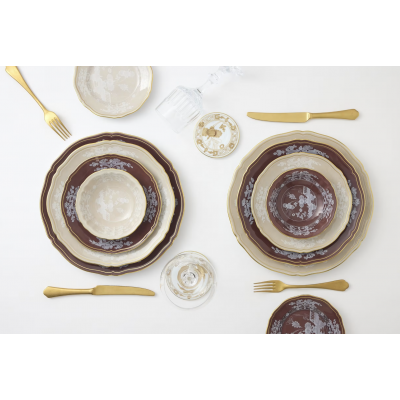 Плоская тарелка от Ginori коллекция Oriente Italiano цвет Meringa