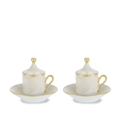 Набор для эспрессо на двоих от Ginori коллекция Oriente Italiano цвет Meringa