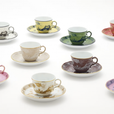 Блюдце для эспрессо от Ginori коллекция Oriente Italiano цвет Castagna