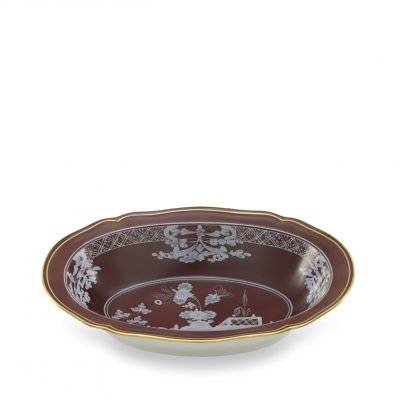 Овальная чаша от Ginori коллекция Oriente Italiano цвет Castagna
