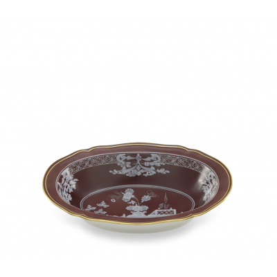 Овальная чаша от Ginori коллекция Oriente Italiano цвет Castagna