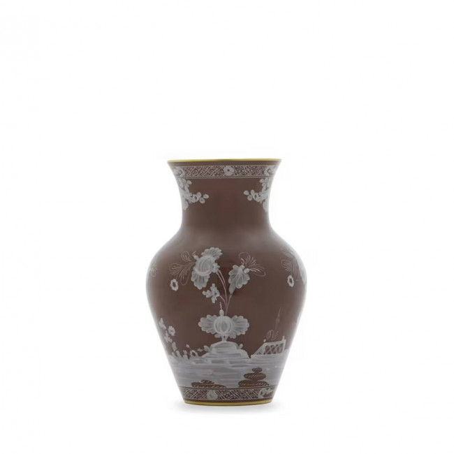 Ваза коричневая Oriente Italiano 25см от GINORI 016RG02 FG6132LX0250G00135800 016RG02 FG6132LX0250G00135800