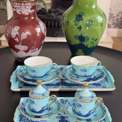 Кофейный набор эспрессо с подносом Oriente Italiano от GINORI