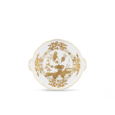 Тарелка для торта из фарфора от Ginori коллекция Oriente Italiano цвет Aurum