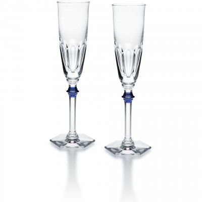 Бокалы для шампанского Eve Синий Harcourt Baccarat Бокалы для шампанского Eve Синий Harcourt Baccarat