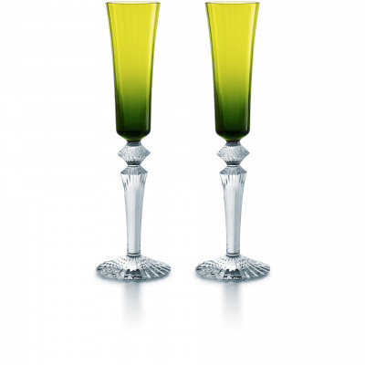 Набор из 2 бокалов для шампанского Mille Nuits Flutissimo (Зелёный) Baccarat Набор из 2 бокалов для шампанского Mille Nuits Flutissimo (Зелёный) Baccarat
