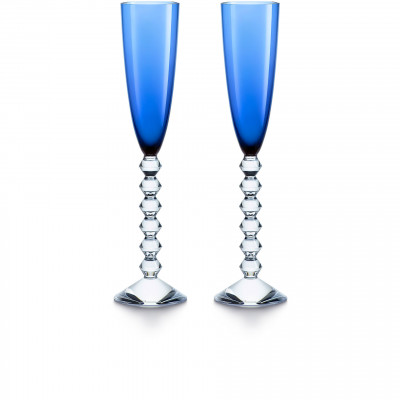 Набор из 2 синих бокалов для шампанского Vega Flutissimo Baccarat Набор из 2 синих бокалов для шампанского Vega Flutissimo Baccarat