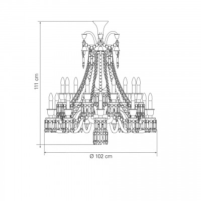Zenith Noir Люстра Ul 18L Baccarat Zenith Noir Люстра Ul 18L Baccarat