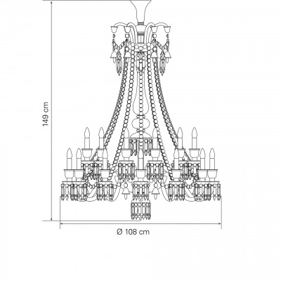 Zenith Noir Люстра Ul 24L Lang Baccarat Zenith Noir Люстра Ul 24L Lang Baccarat