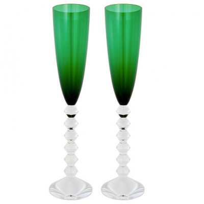 Набор из 2 зеленых бокалов для шампанского Vega Flutissimo Baccarat Набор из 2 зеленых бокалов для шампанского Vega Flutissimo Baccarat