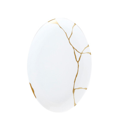 Блюдо овальное 38см серии Kintsugi - Sarkis Bernardaud Блюдо овальное 38см серии Kintsugi - Sarkis Bernardaud