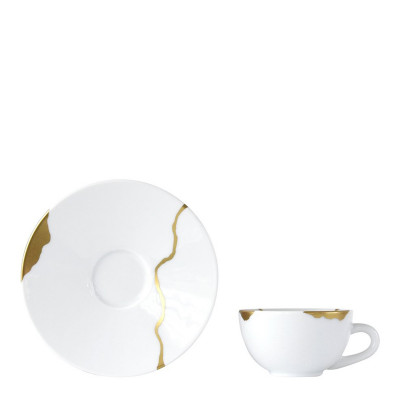 Чашка кофейная с блюдцем. 100мл серии Kintsugi - Sarkis Bernardaud Чашка кофейная с блюдцем. 100мл серии Kintsugi - Sarkis Bernardaud