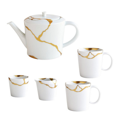 Набор чайный из 5 предметов от Kintsugi - Sarkis Bernardaud Набор чайный из 5 предметов от Kintsugi - Sarkis Bernardaud