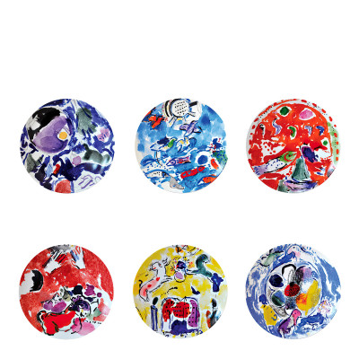 Тарелка закусочная 21см, 6шт. от Les vitraux d'Hadassah - Marc Chagall Bernardaud