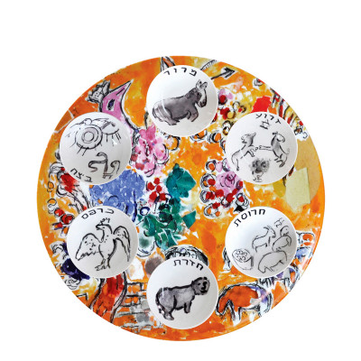 Набор из 7 предметов серии Les vitraux d'Hadassah - Marc Chagall Bernardaud