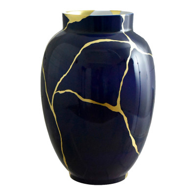 Ваза 57см серии Kintsugi - Sarkis Bleu (Лимитированная серия на 36 пред.) Bernardaud