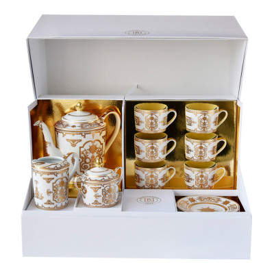 Чайный сервиз на 6 персон 15 предметов серии Aux Rois Or Bernardaud Чайный сервиз на 6 персон 15 предметов серии Aux Rois Or Bernardaud