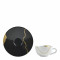 Чашка кофейная с блюдцем 100мл серии Kintsugi - Sarkis Carbon Bernardaud