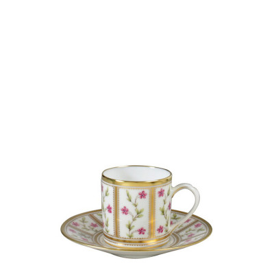 Чашка эспрессо с блюдцем 100мл серии Roseraie Bernardaud